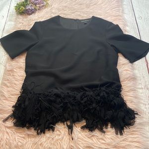 Banana Republic Black Fringe Blouse